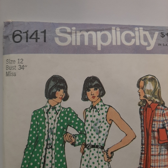 SIMPLICITY PATTERN 6141 JACKET AND DRESS - Picture 2 of 9